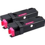 2 Pack Dell 593-10261 Magenta Compatible High-Yield Toner Cartridges (WM138 / KU055)