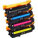 4 Pack HP 504A Remanufactured Toner Cartridges