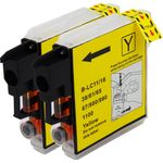 2 Pack Brother LC985Y Yellow Compatible Ink Cartridges