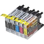 5 Pack Brother LC1280 Compatible Extra High-Yield Ink Cartridges