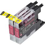 2 Pack Brother LC1280M Magenta Compatible Extra High-Yield Ink Cartridges