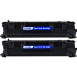 2 Pack HP 80A Black Compatible Toner Cartridge (CF280A)