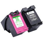 2 Pack HP 301 XL High Yield Remanufactured Ink Cartridges