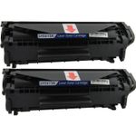 2 Pack HP 12A Black Compatible Toner Cartridges (Q2612A)