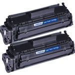 2 Pack HP 12X High Yield Black Compatible Toner Cartridges (Q2612X)