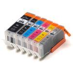 6 Pack Canon PGI-550XL & CLI-551XL Compatible High-Yield Ink Cartridges