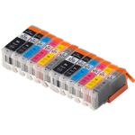 12 Pack Canon PGI-570XL & CLI-571XL Compatible High-Yield Ink Cartridges