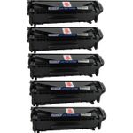 5 Pack HP 12A Black Compatible Toner Cartridges (Q2612A)