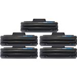 5 Pack Samsung MLT-D1042S Black Compatible Toner Cartridges