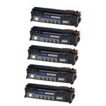 5 Pack Canon 715 Black Compatible Toner Cartridges