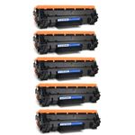 5 Pack HP 44A Black Compatible Toner Cartridge (CF244A)