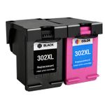 2 Pack HP 302 XL High Yield Remanufactured Ink Cartridges