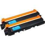 2 Pack Brother TN230C Cyan Compatible Toner Cartridges