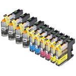 10 Pack Brother LC123 Compatible High-Yield Ink Cartridges (Replaces LC121)