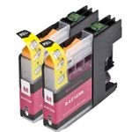 2 Pack Brother LC123 / LC121 Magenta Compatible High-Yield Ink Cartridges