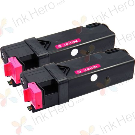 Dell 593-10315 / 593-10323 Magenta Compatible High-Yield Toner Cartridges 2-Pack (FM067)