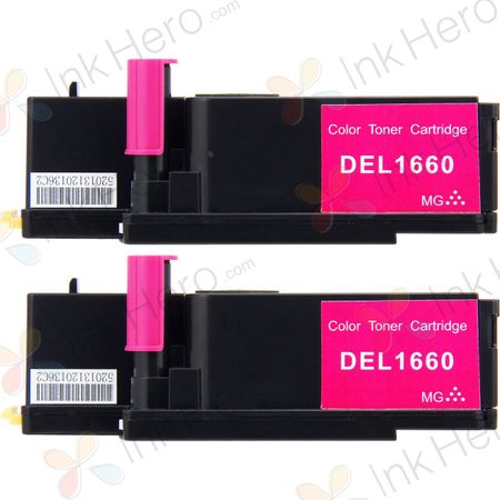 2 Pack Dell 593-11033 Magenta Compatible Toner Cartridges (8WNV5)