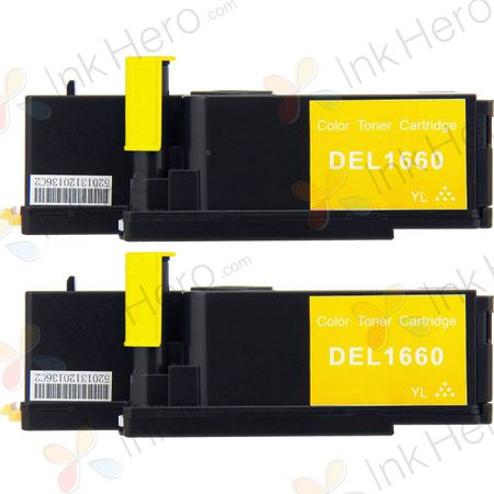 2 Pack Dell 593-11037 Yellow Compatible Toner Cartridges (N51XP)