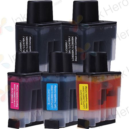 5 pack Brother LC900 Compatible Ink Cartridges