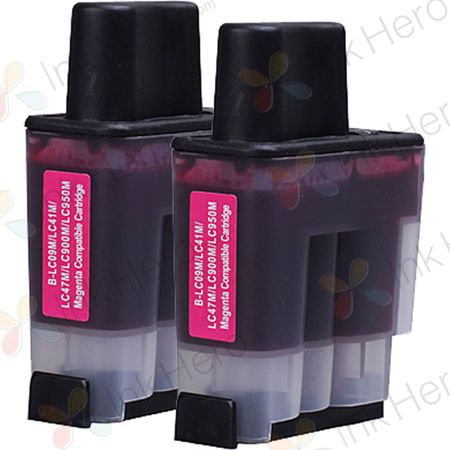 2 Pack Brother LC900M Magenta Compatible Ink Cartridges