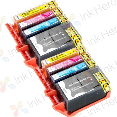 8 Pack HP 934XL & 935XL High-Yield Compatible Ink Cartridges