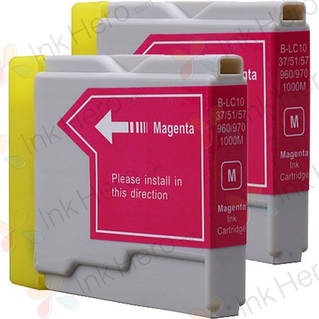 2 Pack Brother LC1000M Magenta Compatible Ink Cartridges