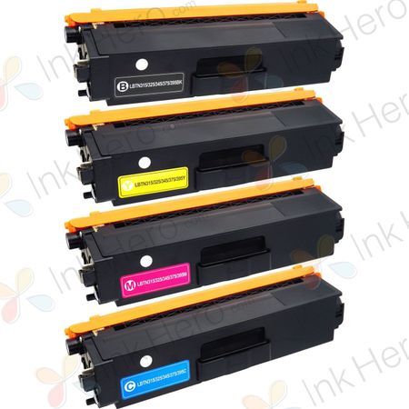 4 Pack Brother TN325 (Replaces TN320) Compatible High-Yield Toner Cartridges