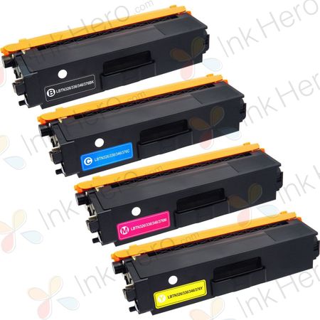 4 Pack Brother TN326 (Replaces TN321) Compatible High-Yield Toner Cartridges