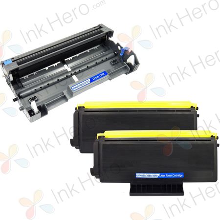 3 Pack Brother TN3280 & DR3200 Compatible High-Yield Toner & Drum Cartridges