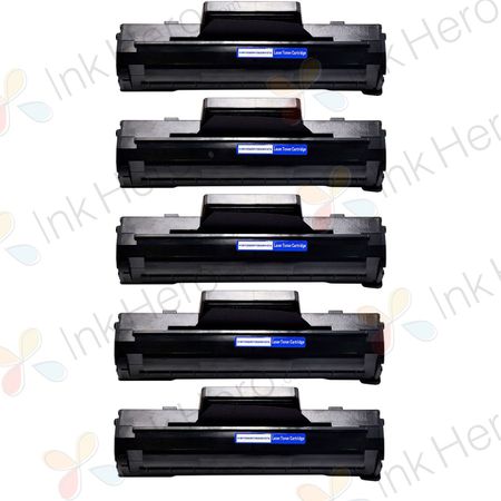 5 Pack HP 106A Black Compatible Toner Cartridge (W1106A)