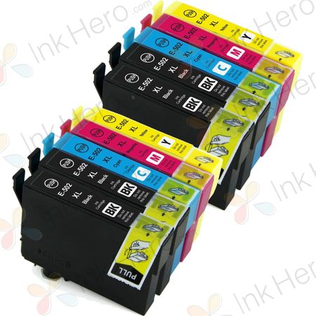 10 Pack Compatible Epson 502XL High Yield Printer Ink Cartridges