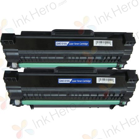 2 Pack Samsung MLT-D1052L Black Compatible High-Yield Toner Cartridge