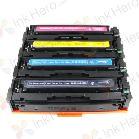 HP 201X Compatible High-Yield Toner Cartridges 4-Pack (Replaces 201A)