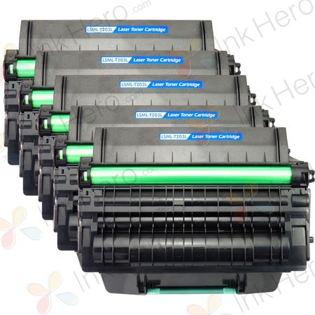 5 Pack Samsung MLT-D203L Black Compatible High-Yield Toner Cartridges