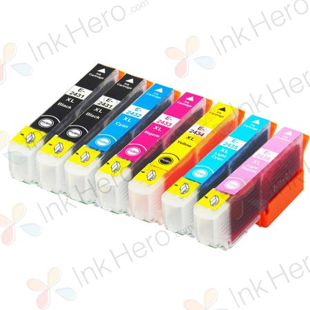 7 Pack Epson 24XL High Yield Compatible Ink Cartridges