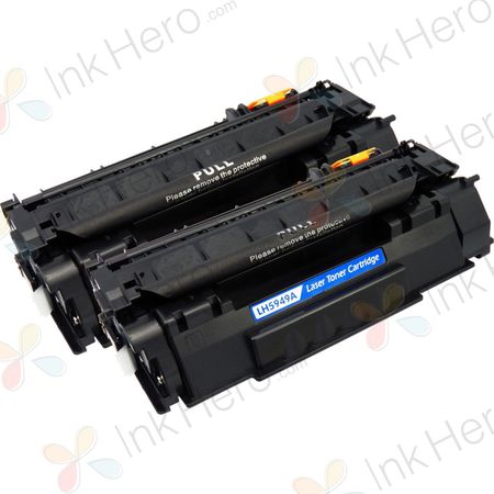 2 Pack HP 49A Black Compatible Toner Cartridge (Q5949A)