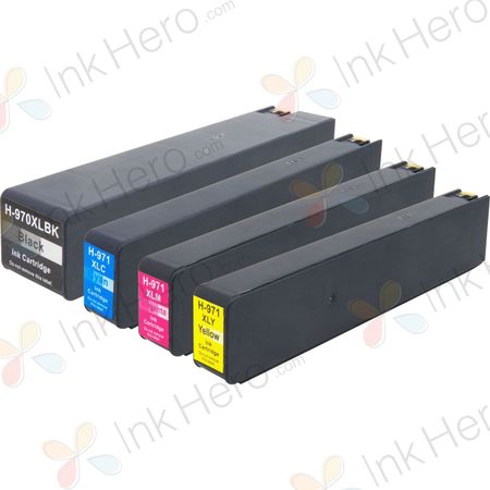 4 Pack HP 970XL & 971XL High-Yield Remanufactured Ink Cartridges