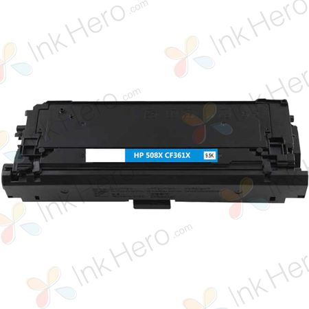 HP 508X Cyan Compatible High-Yield Toner Cartridge (CF361X)