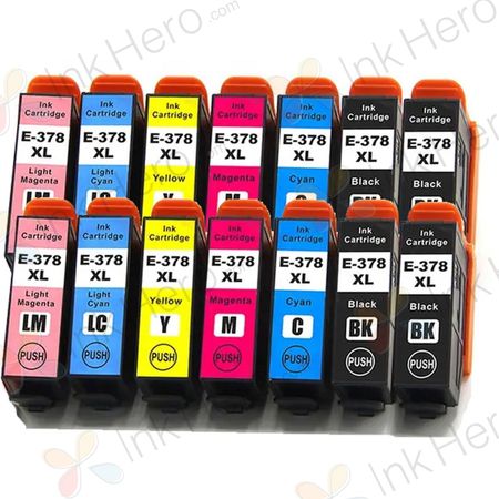 14 Pack Epson 378XL High Yield Compatible Ink Cartridges