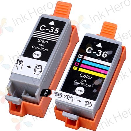 2 Pack Canon PGI-35 & CLI-36 Compatible Ink Cartridges