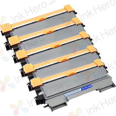 5 Pack Brother TN2220 Black Compatible High-Yield Toner Cartridges (Replaces TN2210)