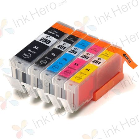 5 Pack Canon PGI-550XL & CLI-551XL Compatible High-Yield Ink Cartridges