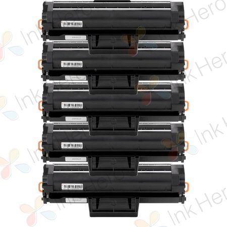 5 Pack Samsung MLT-D111L Black Compatible High-Yield Toner Cartridges