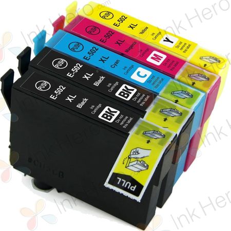 5 Pack Compatible Epson 502XL High Yield Printer Ink Cartridges