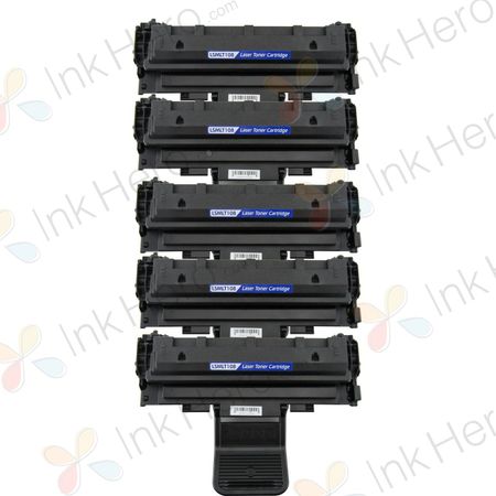 5 Pack Samsung MLT-D1082S Black Compatible Toner Cartridges