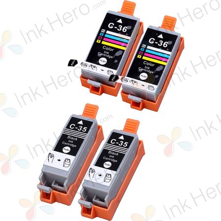 4 Pack Canon PGI-35 & CLI-36 Compatible Ink Cartridges