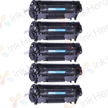 5 Pack Canon 703 Black Compatible Toner Cartridges