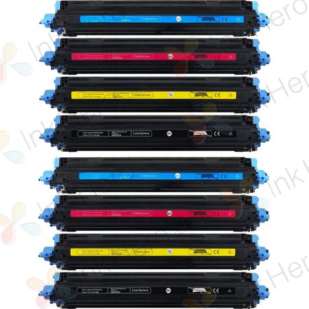 8 Pack HP 124A Remanufactured Toner Cartridges