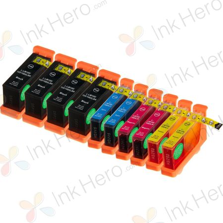 10 Pack Lexmark 100XL Remanufactured High-Yield Ink Cartridges