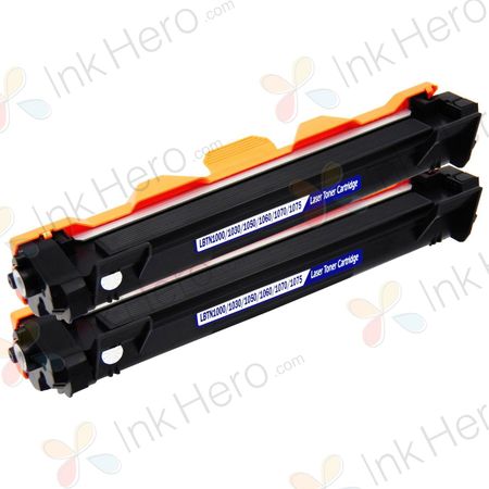 2 Pack Brother TN1050 Black Compatible Toner Cartridge